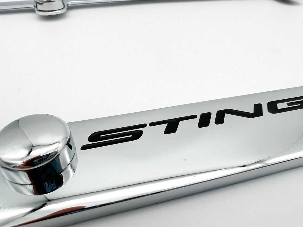 License Plate Frame Notched Chrome for Chevy C8 Corvette Stingray (2020–2024)
