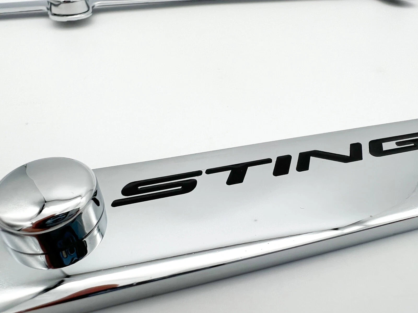 License Plate Frame Notched Chrome for Chevy C8 Corvette Stingray (2020–2024)
