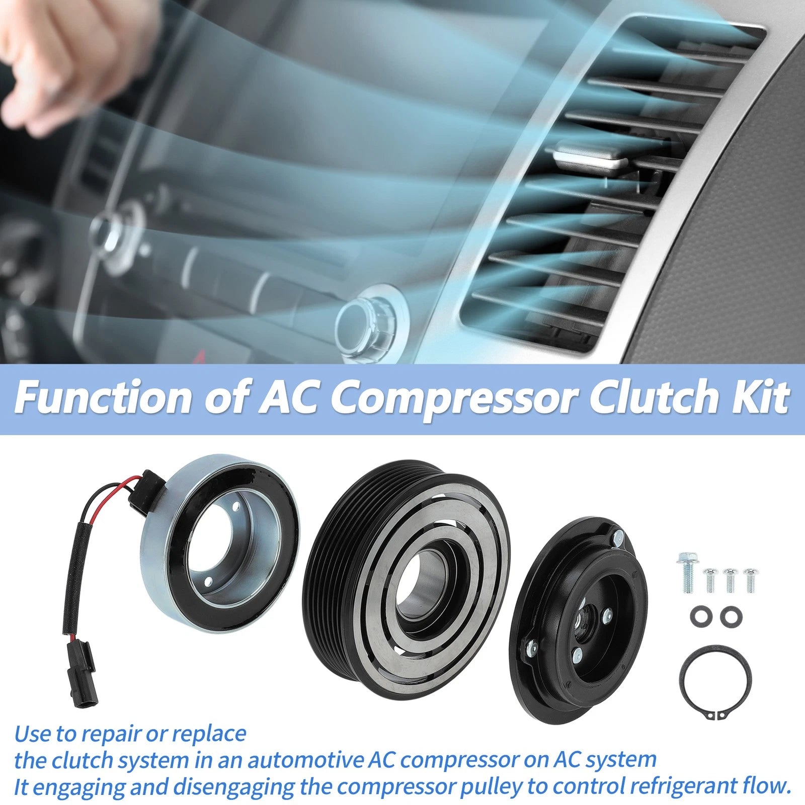 AC Compressor Clutch Kit for Nissan Murano Pathfinder Maxima (2003–2008)