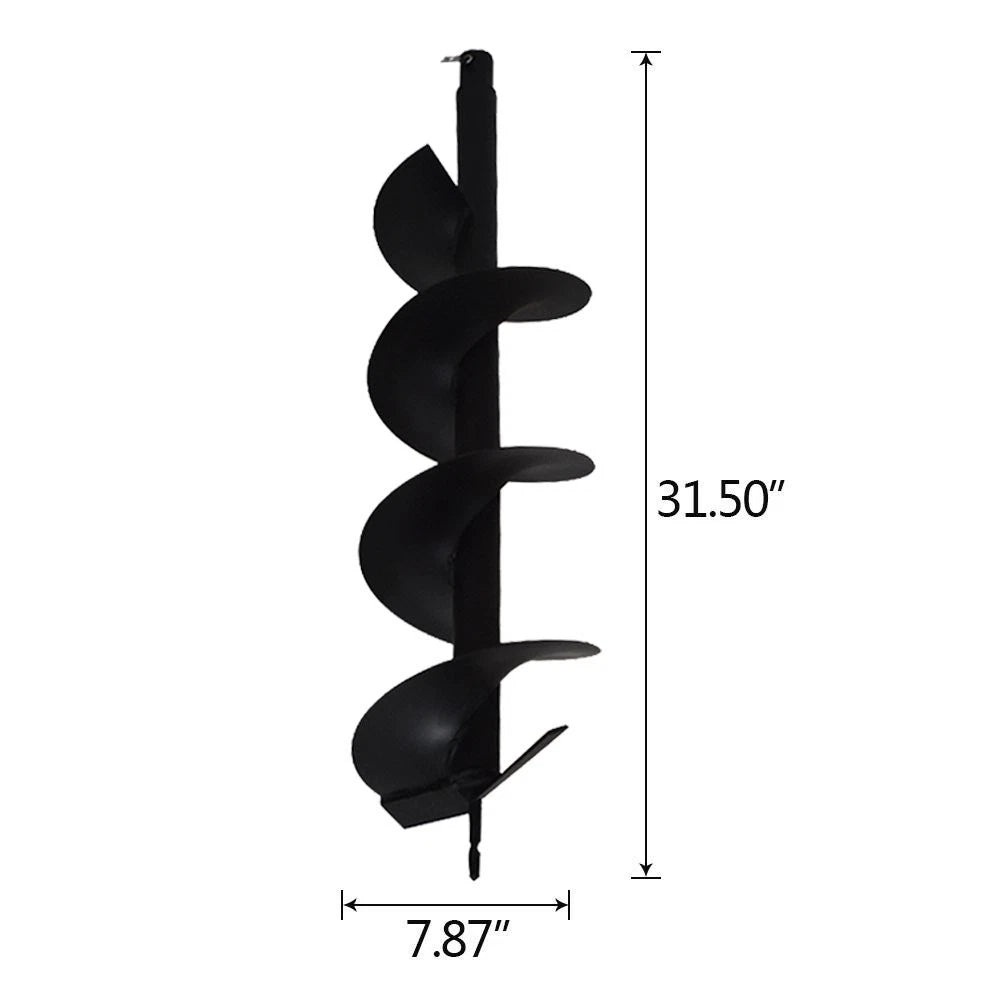 8" Earth Auger Drill Bit for Gas Powered Post Hole Digger