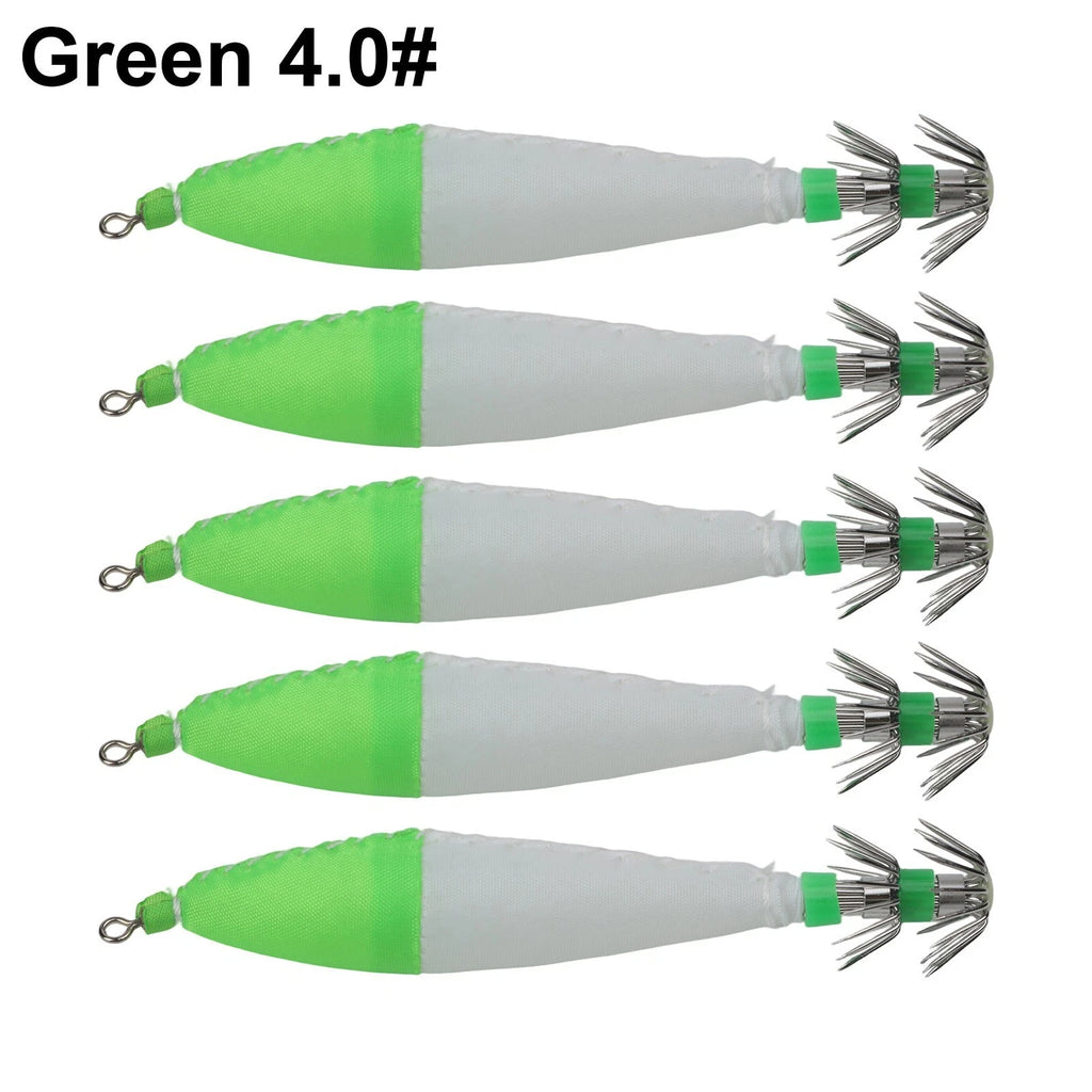 Glow Squid Jig Lure for Night Fishing (3.5# & 4.0# Size Options)