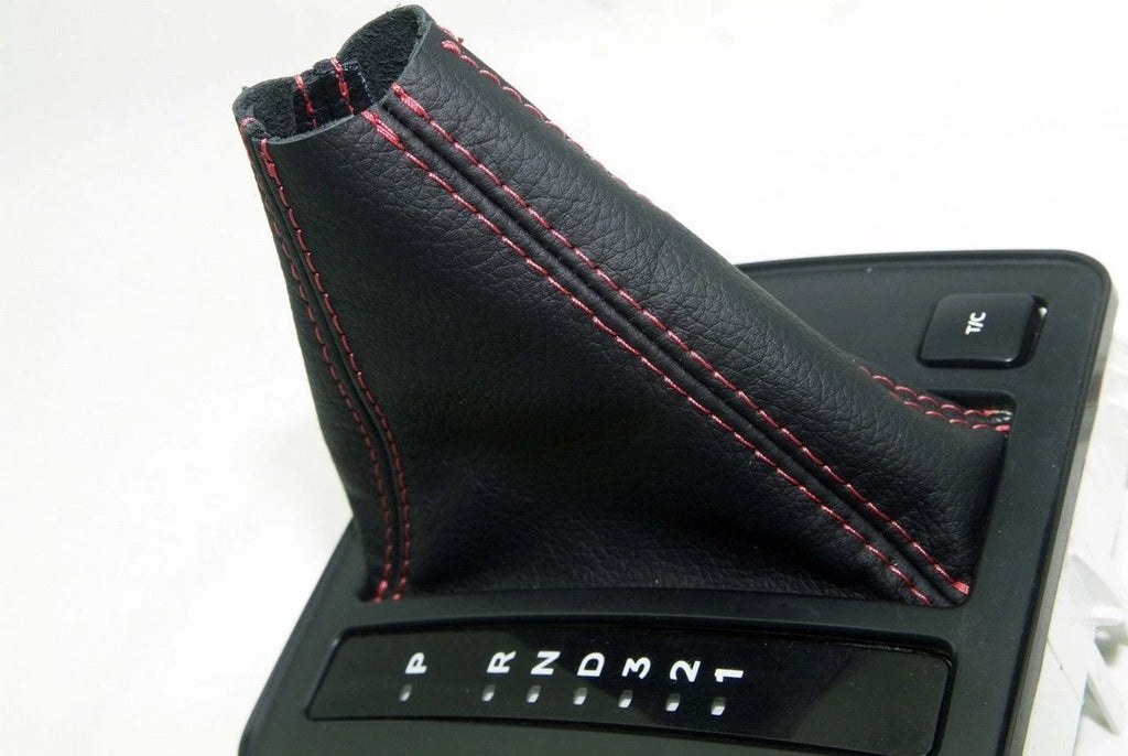 Automatic Shift Boot for Pontiac GTO (2004–2006) Red Stitch Leather Synthetic