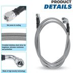 SS Braided Transmission Cooler Hose Lines for TH350 TH400 700R4 (52")