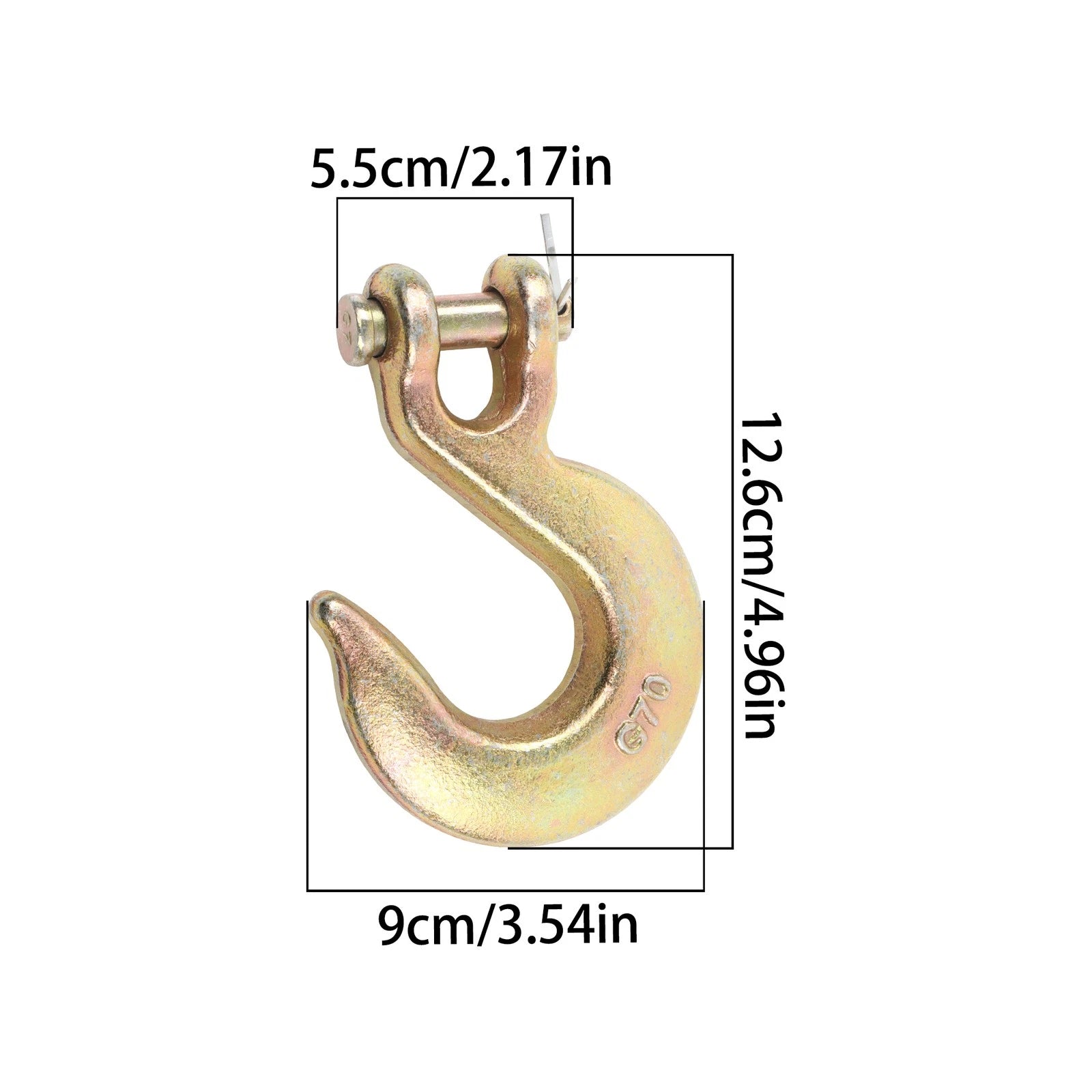10PCS 3/8" Clevis Slip Hook G70 Tow Chain Hook for Truck Trailer (6000LBS WLL)