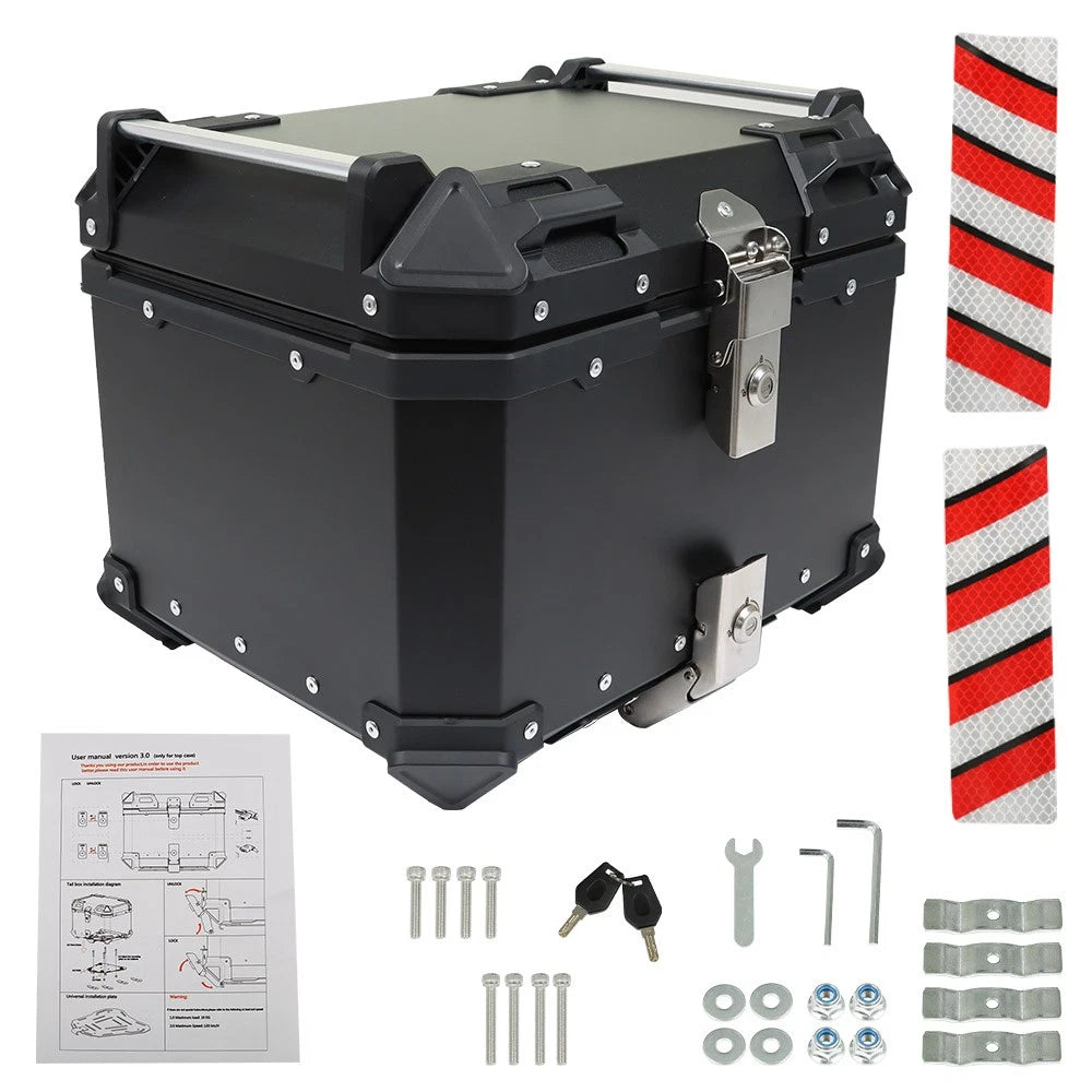45L Waterproof Black Motorcycle Tail Box for Scooter