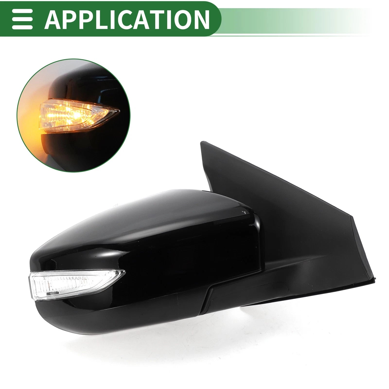 Right Side Door Mirror for Nissan Sentra (2016–2019) Manual Folding Black
