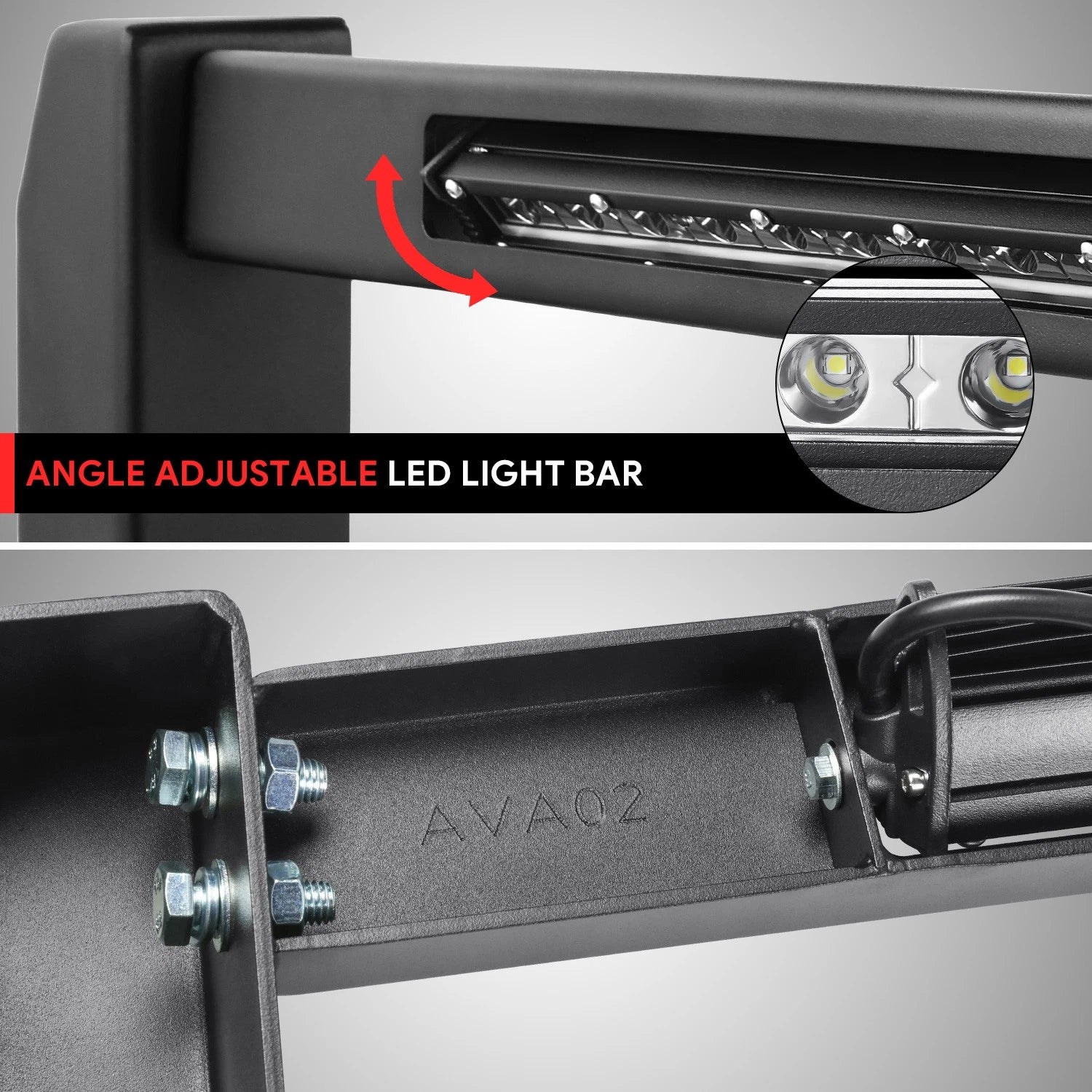 Front Bumper Grille Brush Guard Bull Bar for Dodge Ram 1500 (2009–2023) + LED Strip