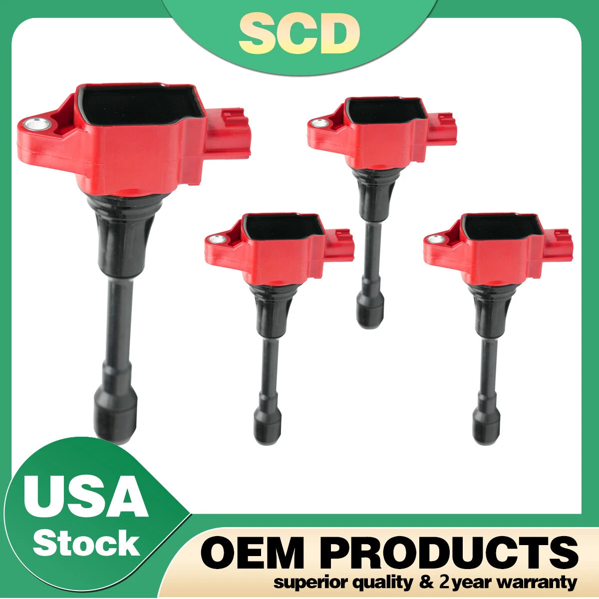 Set of 4 Ignition Coils for Nissan Altima Cube Rogue Infiniti FX50 UF549 UF509