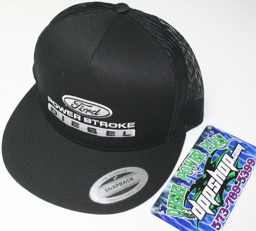 Powerstroke Trucker Flat Bill Hat for Ford (Fits )