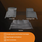 Set of 4 Carpet Floor Mats for Ford F-150 SuperCrew Cab (2010–2014) Black TPE