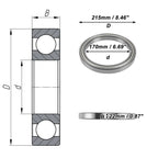 Deep Groove Ball Bearing 6834ZZS for Scooter Skateboard (P5)