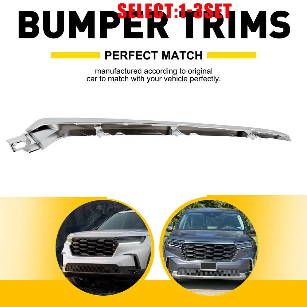 Chrome Grille Trim for Honda Pilot (2023–2025) Front Right Passenger Side