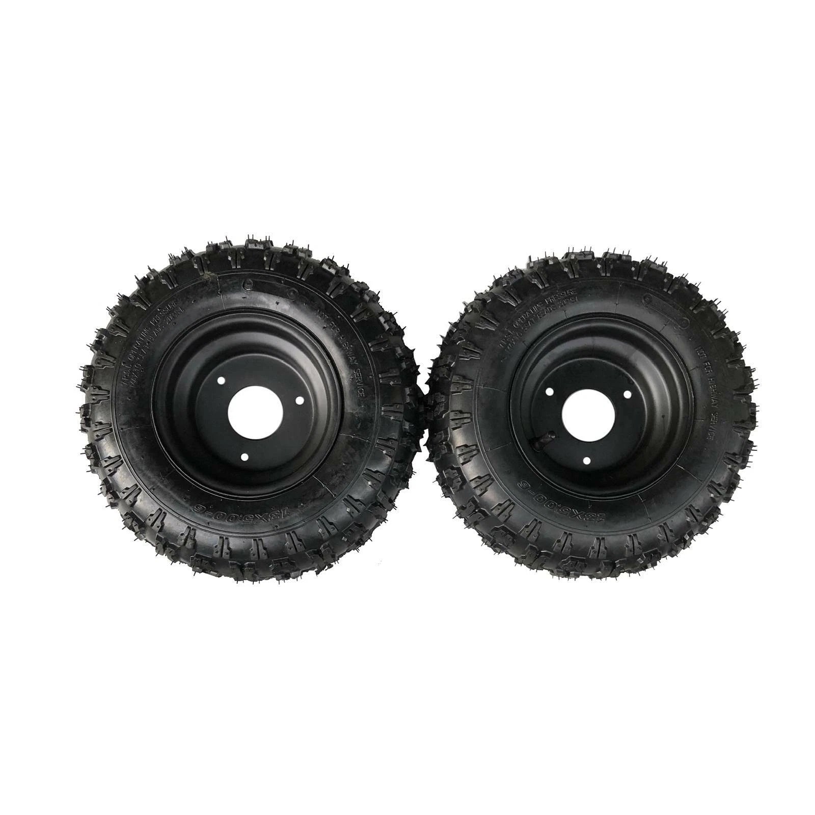 Set of 2 6" Wheel Tire Rim Assembly for Go Kart Drift Trike ATV