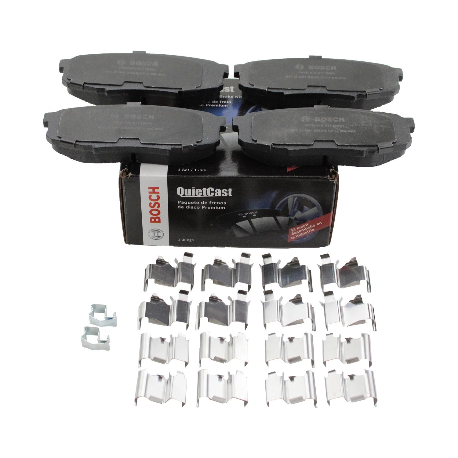 Set of 4 Bosch QuietCast Rear Ceramic Brake Pads for LX570 Land Cruiser Sequoia Tundra (2008–2021)