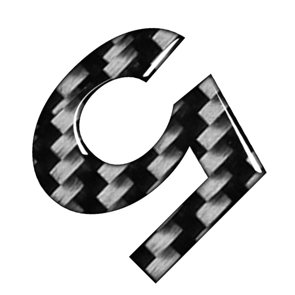 Car Badge Emblem Number Signs Decals Stickers for Wall Window Door (Carbon Black)