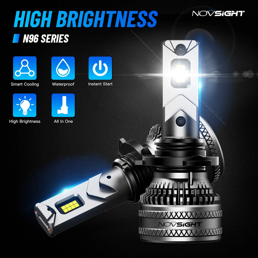 Set of 4 9005 H11 LED Headlight Bulbs for Universal Fit (80000LM)