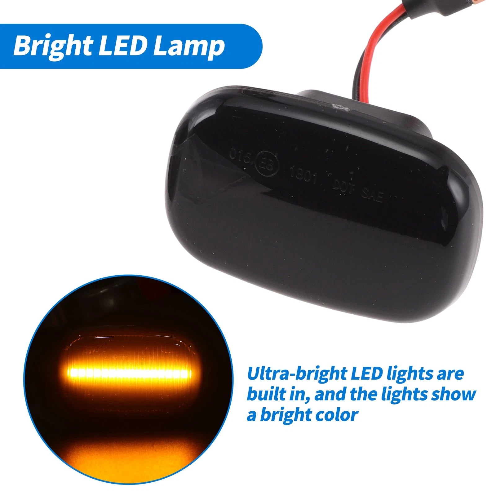 2X LED Side Fender Marker Light for Toyota Fielder (2000–2006)