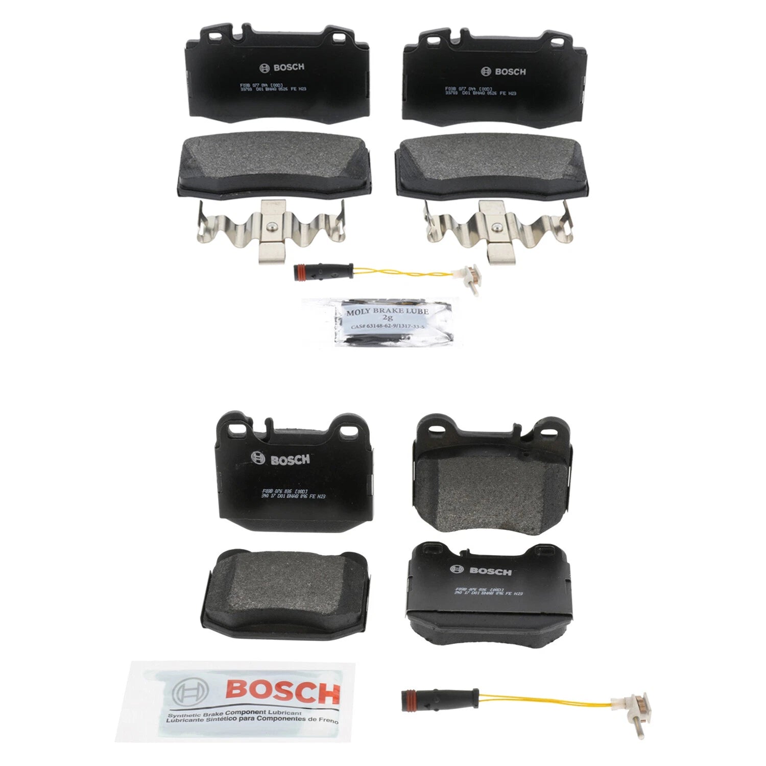 Bosch Quietcast Disc Brake Pad Kit for Mercedes W163 ML430 ML55 AMG (1998–2005)