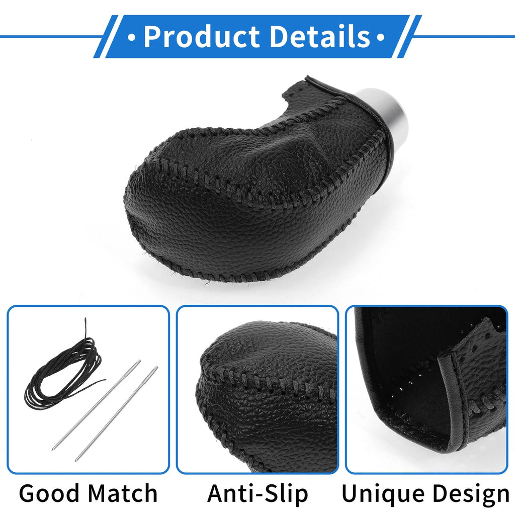 1 Pc Gear Shift Knob Cover for Hyundai Tucson (2015–2018) Pebbled Black