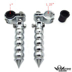 Chrome Calabash Foot Peg Clamp Set for Harley (1", 1.25")