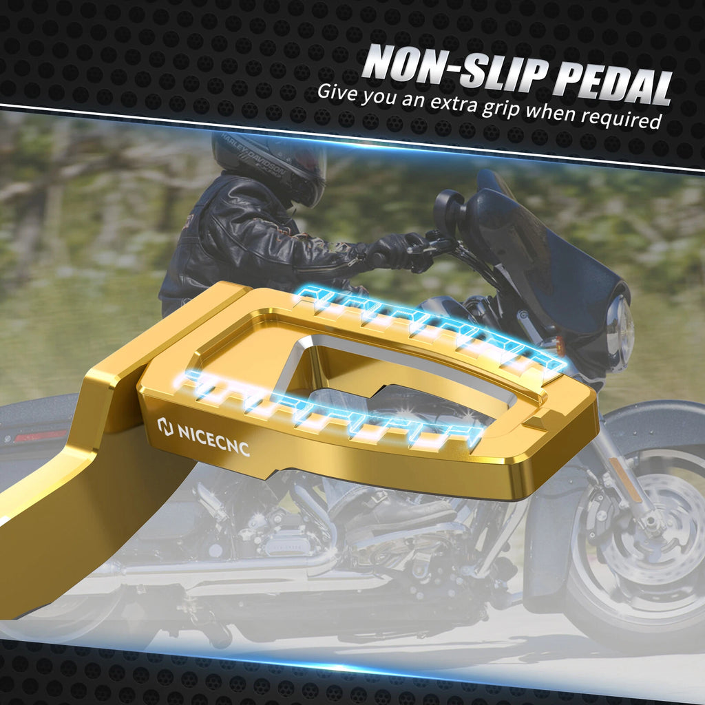Billet Rear Foot Brake Pedal Pad for Harley Freewheeler FLRT (2015–2023)