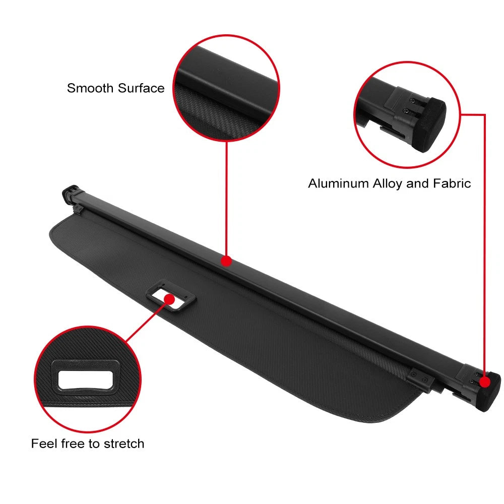Carbon Fiber Rear Cargo Security Trunk Cover for Volkswagen Tiguan (2018–2024)