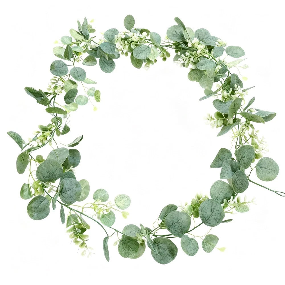 Set of 4 Green Artificial Rattan Vine Plants 180CM for Indoor Decoration