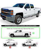 6in Steel Wheel to Wheel Boards for Silverado Sierra Double Cab (2007–2018)