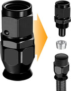 AN10 0 Degree PTFE Fuel Hose Line Swivel Fittings for