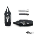 1" Black Motorcycle Spike Handlebar Risers for Universal Models (25mm, 5")