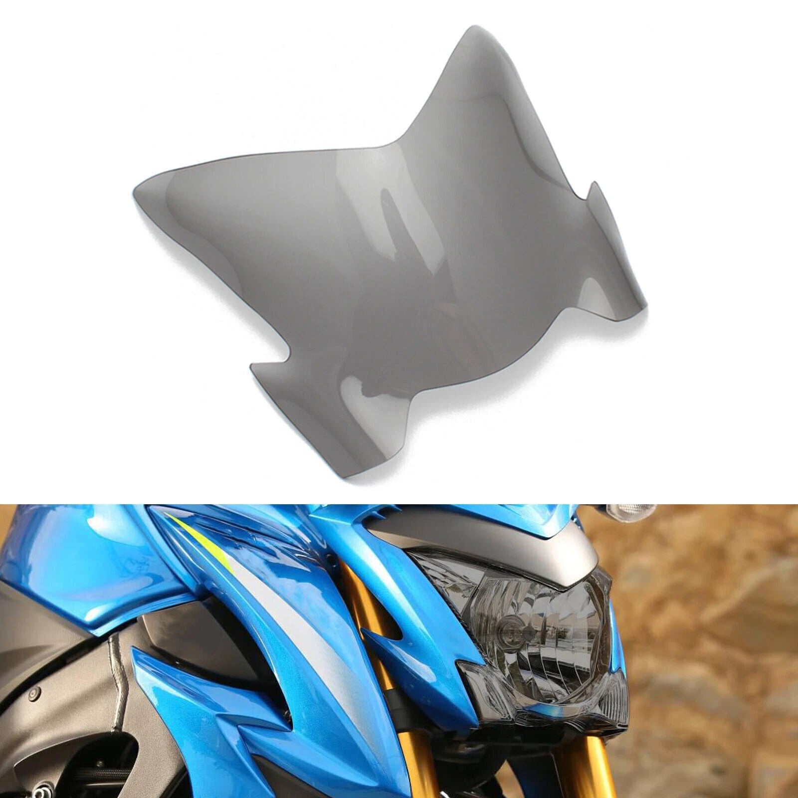 Front Headlight Lens Protection Cover Smoke for Suzuki GSX-S 1000 (2017–2021) T9