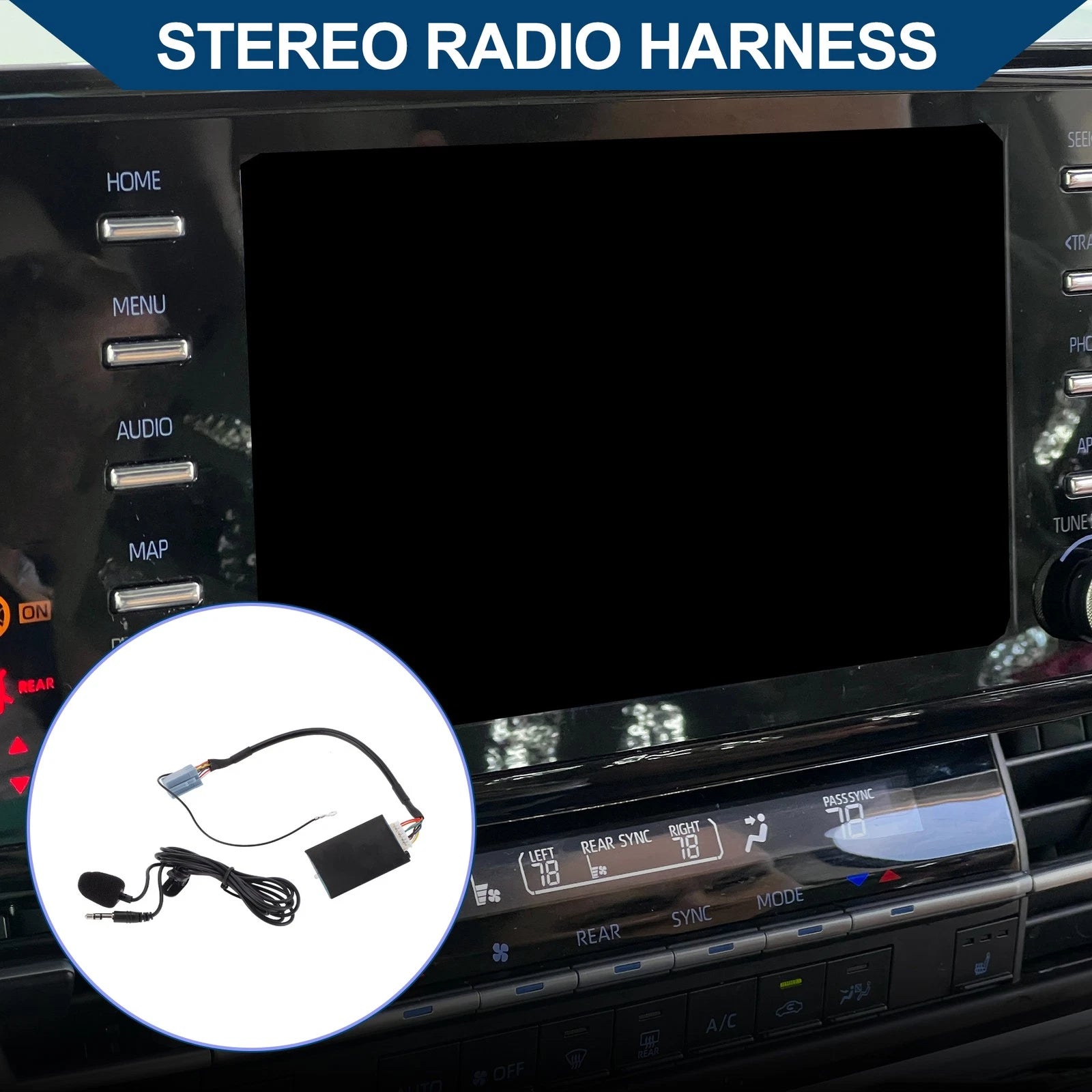 Stereo Radio Harness for Audi Volkswagen with Microphone Handsfree (2010–2020)