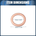 25 x Car Oil Drain Plug Gaskets 14mm ID for Mercedes-Benz A220 (2019-2023)
