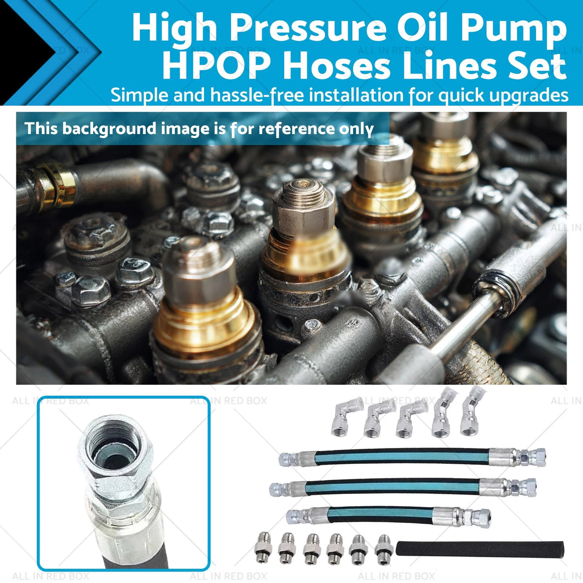 High Pressure Oil Pump HPOP Hoses Lines Set for Ford Excursion (2000–2005)