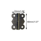 10pc Mini Butterfly Hinge for Jewelry Box Dollhouse Cabinet (33x40mm)