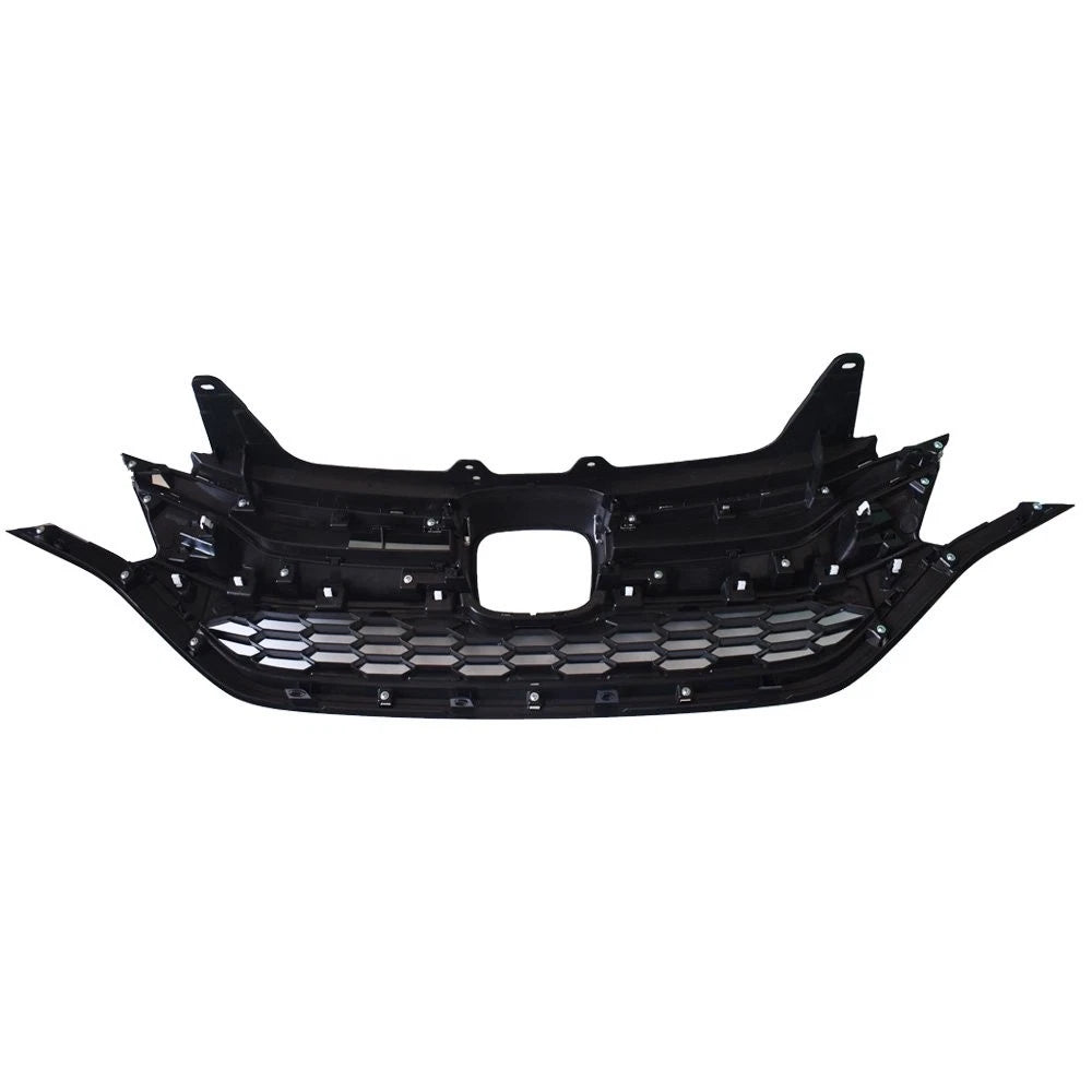 Front Grille Upper & Lower Trim for Honda CR-V (2015-2016) Black Chrome