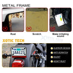 Rust-Proof Silicone License Plate Frame for Black Motorcycle (Universal) (2015-2025)