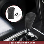 1Pc Gear Shift Knob Cover for Subaru Forester (2006–2012) Black Faux Leather