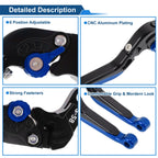 Short Long Brake Clutch Levers for Suzuki GSX-S1000/F/S/ABS (2015–2020) Black Blue