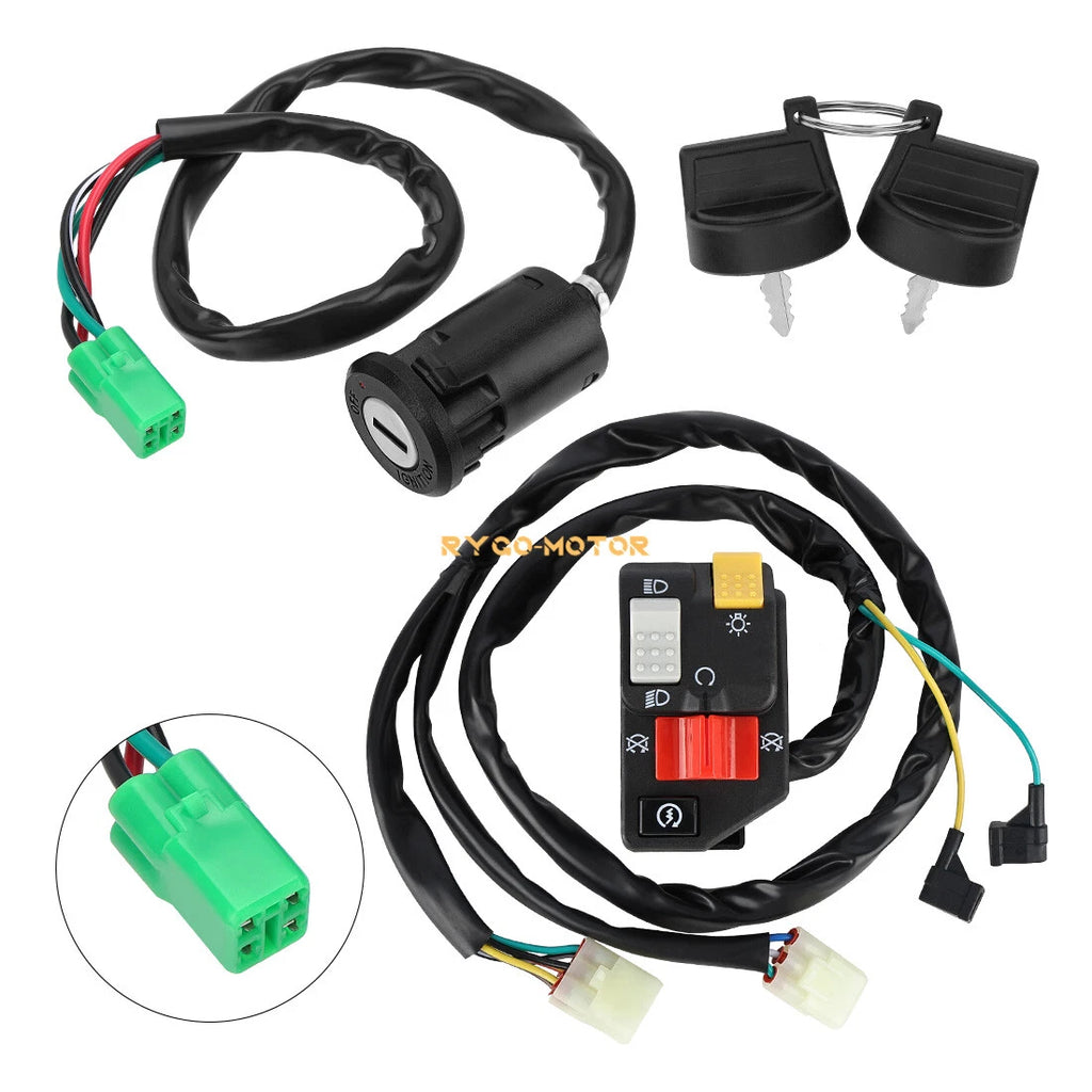 Left Handlebar Switch & Key Switch for Honda Sportrax 400 TRX400EX TRX450ER (2005–2014)