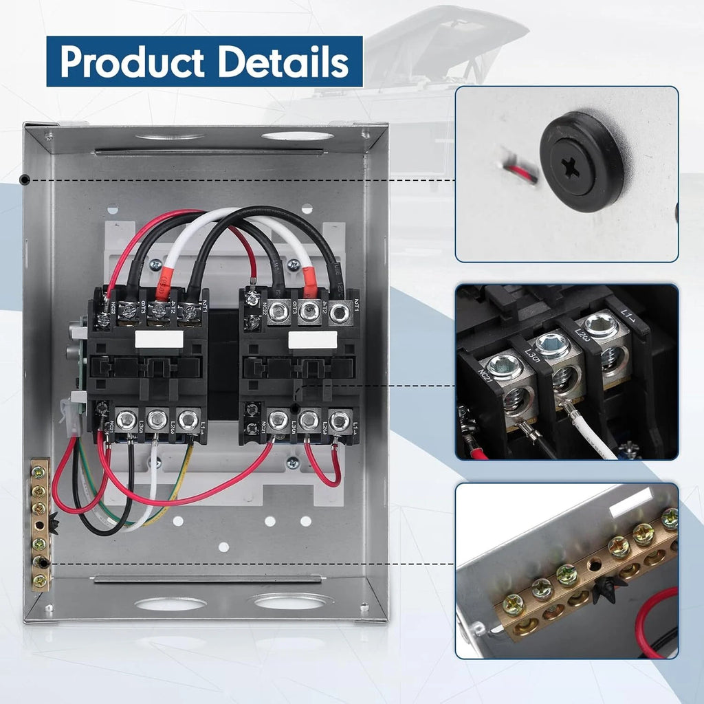 50 Amp Automatic Transfer Switch for RV Speedboats (120/240 V)
