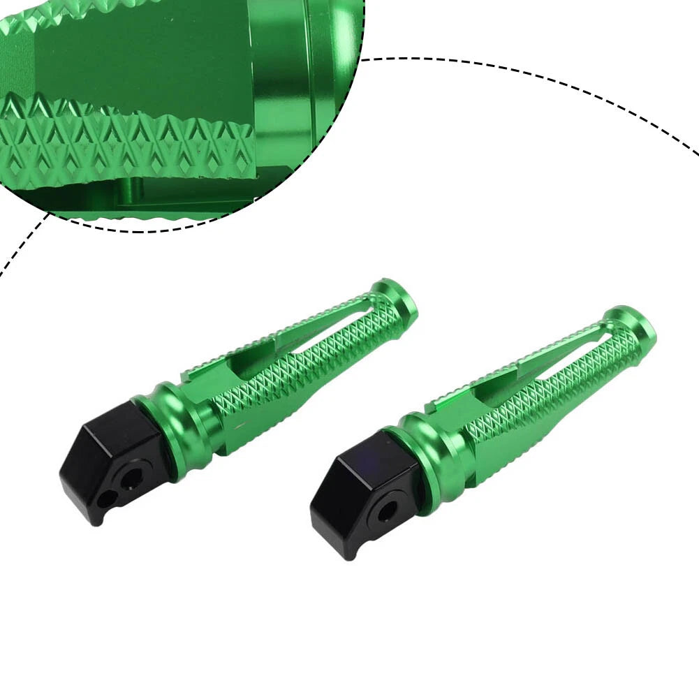 2X Green Passenger Rear Footpegs for Honda CBR600RR (2003–2019), CBR1000RR (2004–2019), CBR600 F4/F4i (1999–2006)