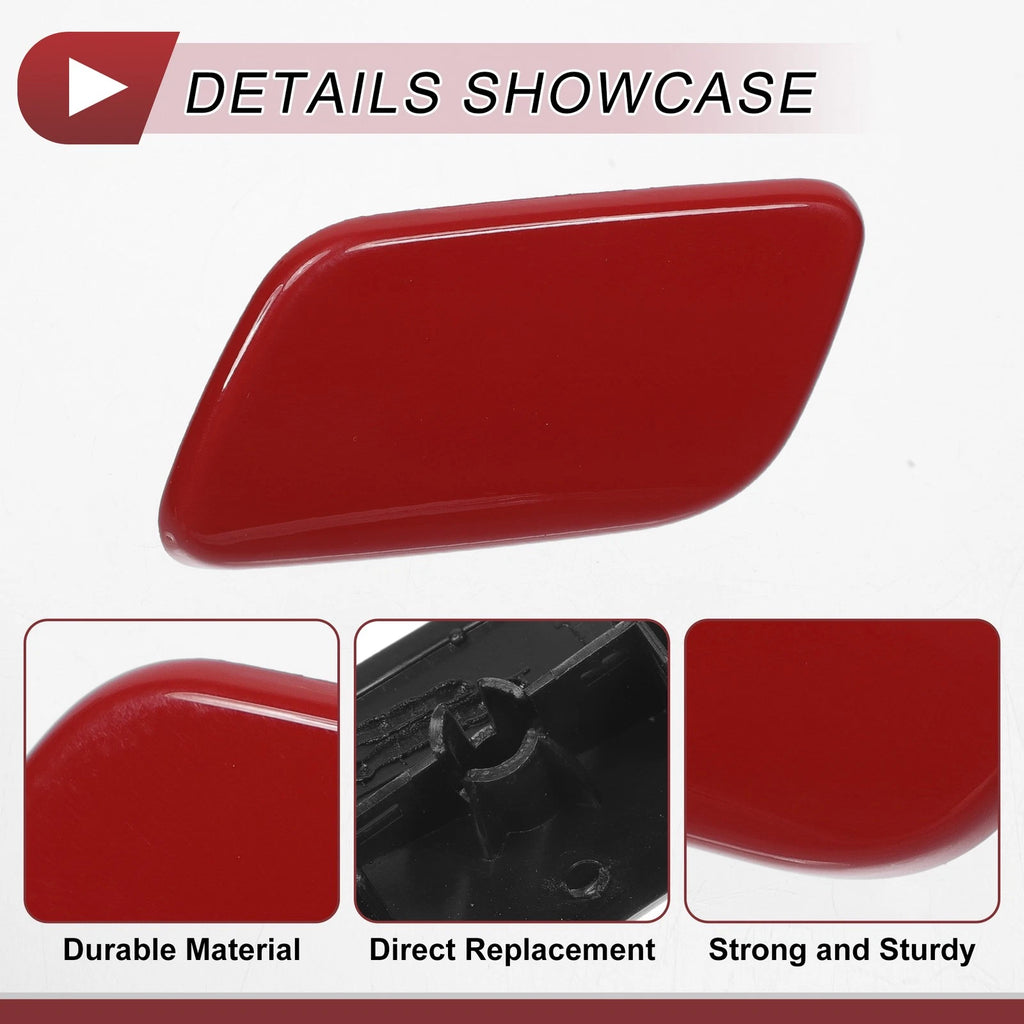 Front Left Washer Nozzle Cover Cap for Subaru Forester Sport (2013–2015) Red