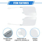 Pair Rear Tow Hook Eye Hole Cover Cap for BMW X5 (2016–2018) Plastic White