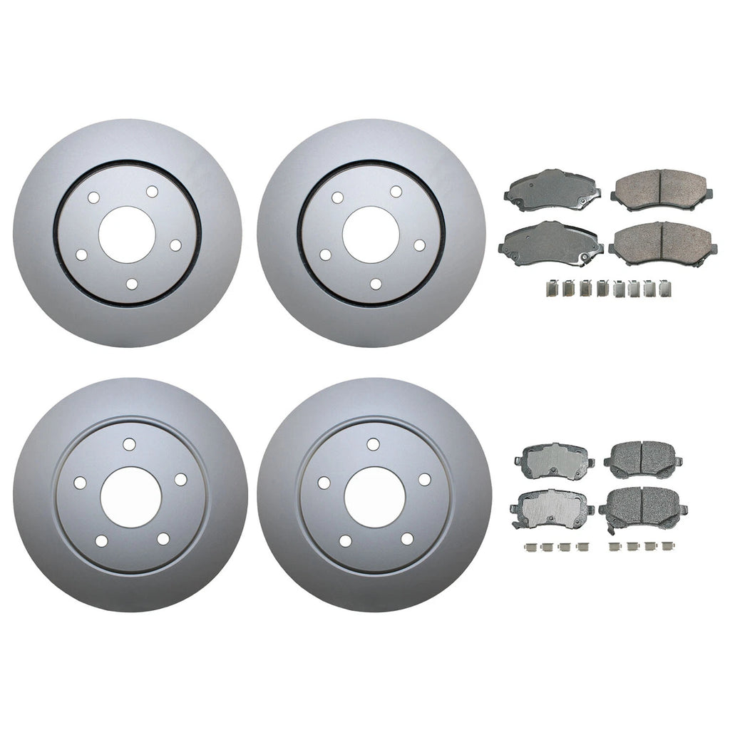Front & Rear Brake Kit Disc Rotors & Akebono Pads for Chrysler Dodge VW