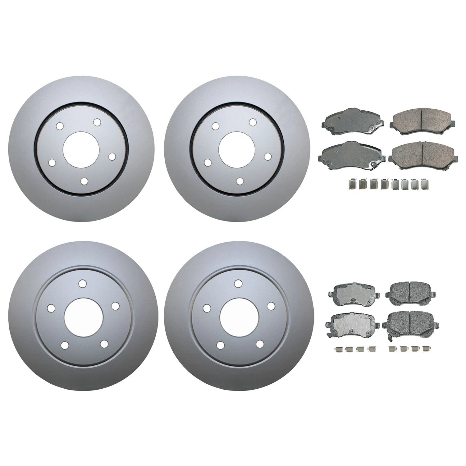 Front & Rear Brake Kit Disc Rotors & Akebono Pads for Chrysler Dodge VW