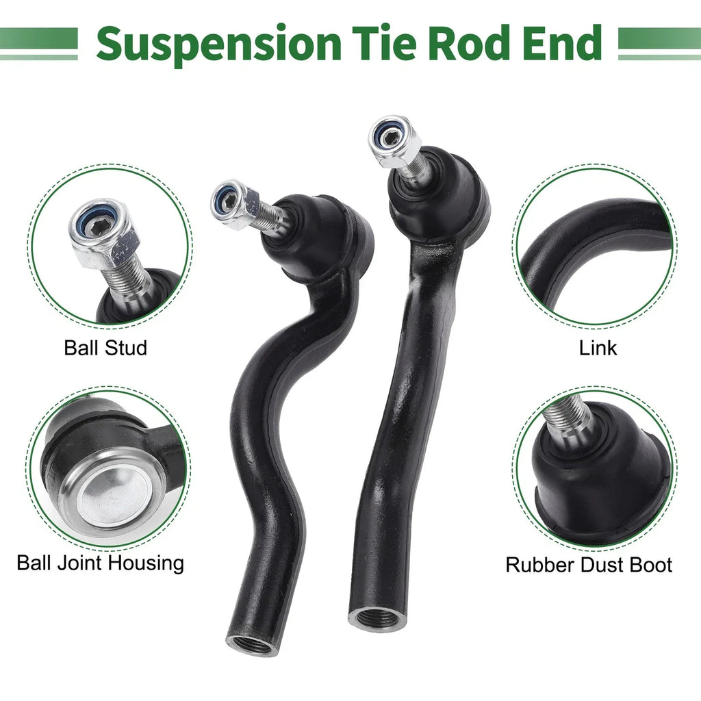 4pcs Front Suspension Kit Outer Tie Rod Ends & Sway Bar Links for Dodge Durango