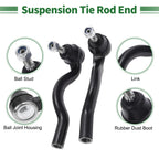 4pcs Front Suspension Kit Outer Tie Rod Ends & Sway Bar Links for Dodge Durango