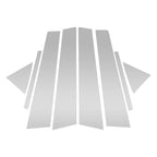 8 Pcs Door Pillar Window Trim for Hyundai Elantra (2017–2020) Silver Tone