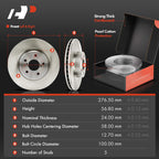 Front Disc Brake Rotors & Ceramic Pads for Subaru Impreza (2011-2016)